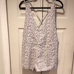 Floral Print Sleeveless Romper